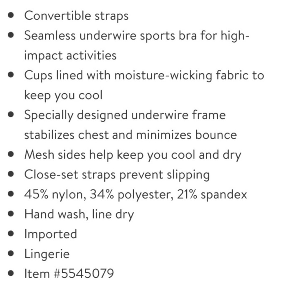 WACOAL Nordstrom Brandi High Impact‎ Underwire Sports Bra in Turquoise Teal 40DD - Picture 9 of 11